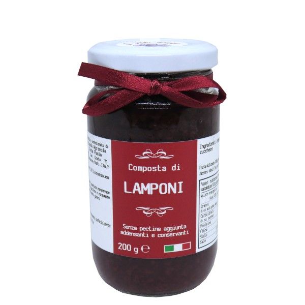 il Filo Rosso, Raspberries premium jam, 200g