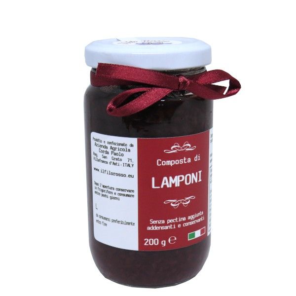 il Filo Rosso, Raspberries premium jam, 200g